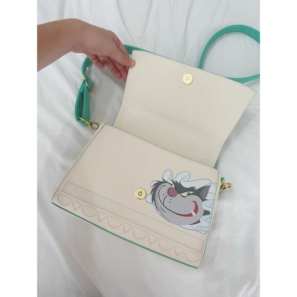 Loungefly Disney Cinderella Gus Gus & Jaq Bead Handle Crossbody Whimsical Purse - Picture 7 of 9